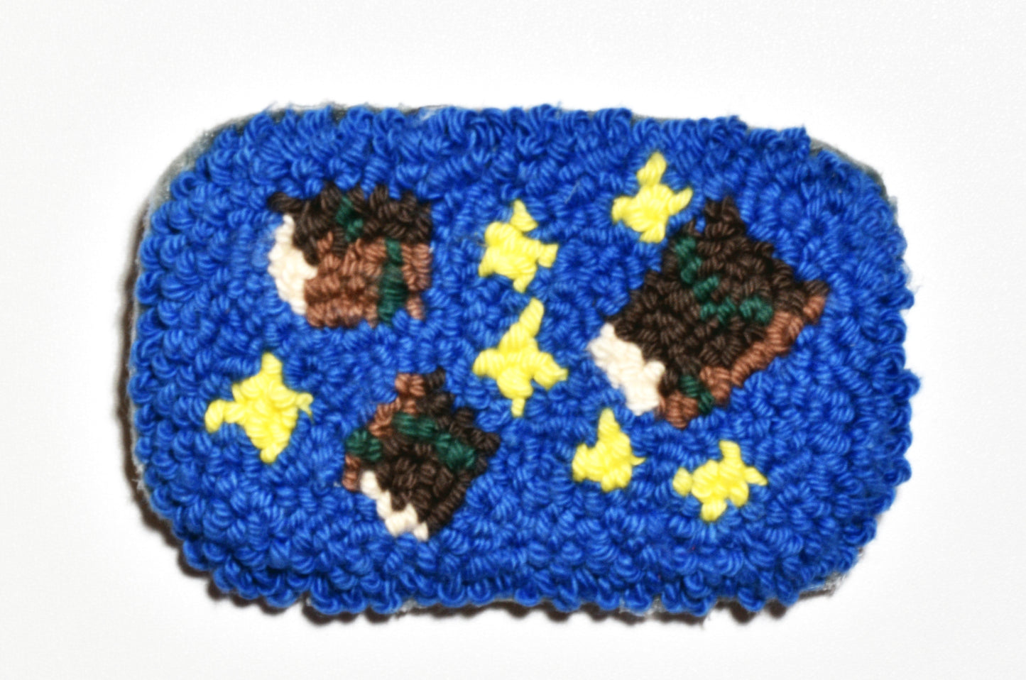 Punch needle embroidery Halloween badges / pins- Pumpkins and ghosts