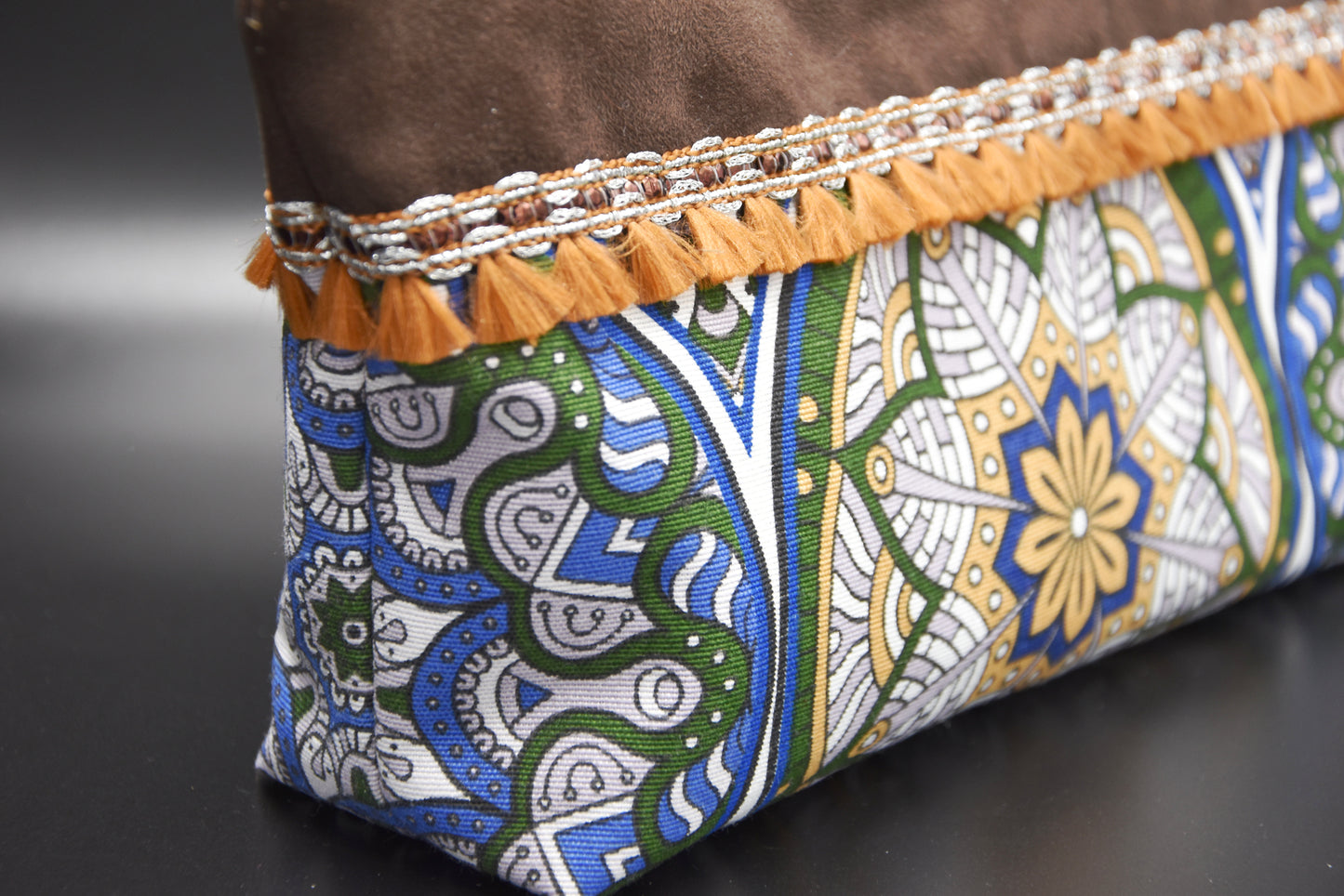 Boho Wristlet Bag, Cosmetic bag, Make-up bag, Toiletry bag