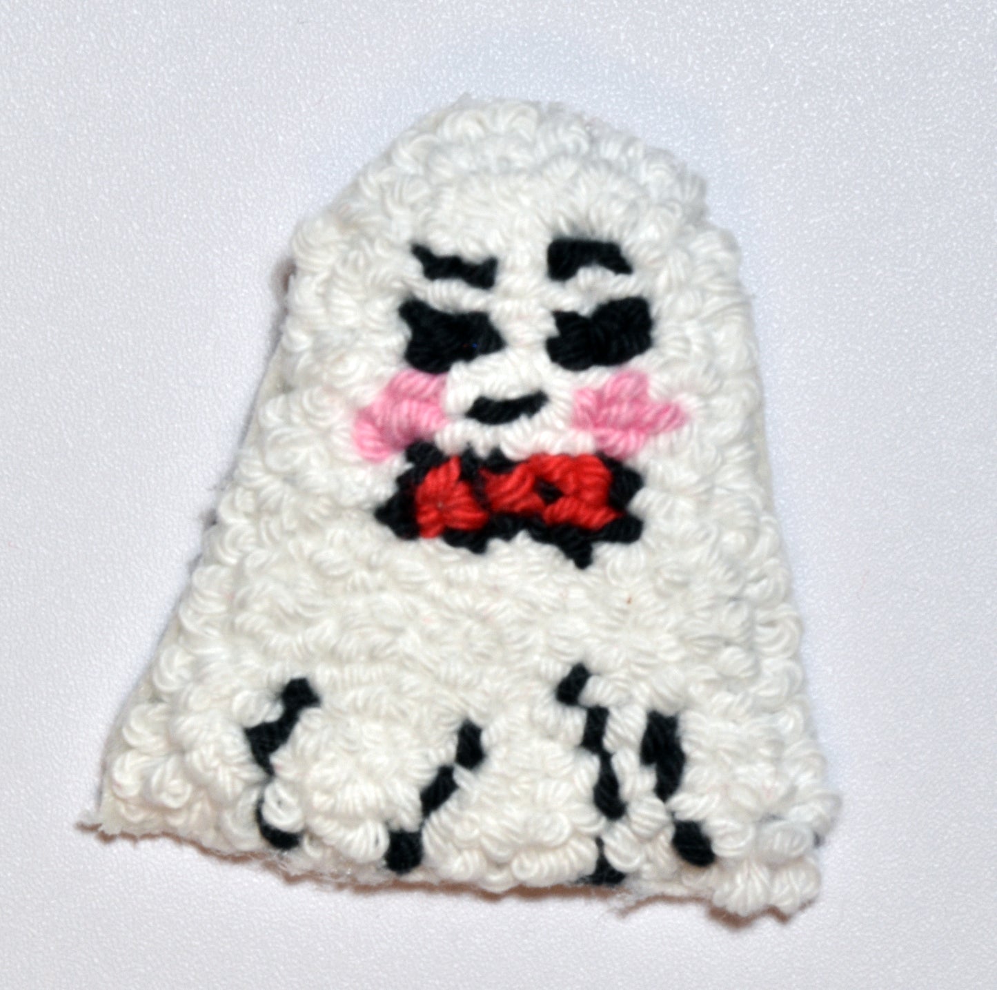 Punch needle embroidery Halloween badges / pins- Pumpkins and ghosts