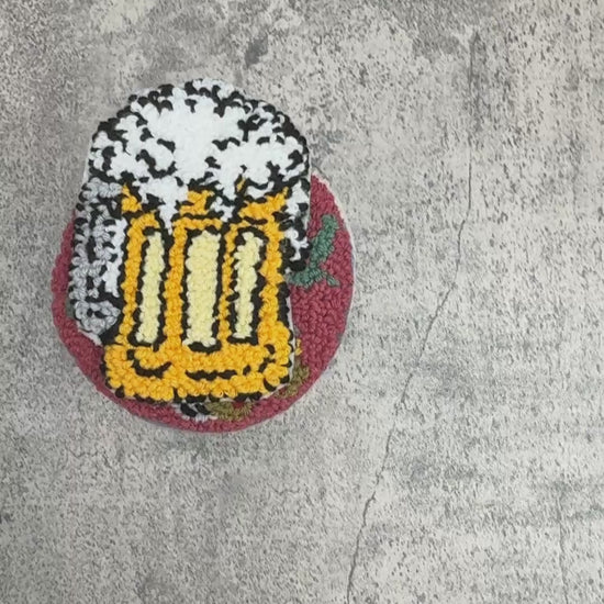 Coasters with alcoholic drinks and coctails